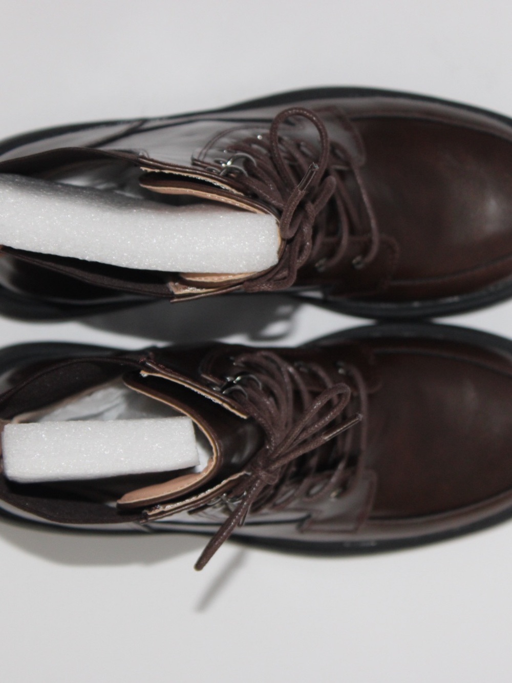 Brand New (NWOT or Box) Journee Collection Brown Lace-Up Combat Ankle Boots - Picture 5 of 11